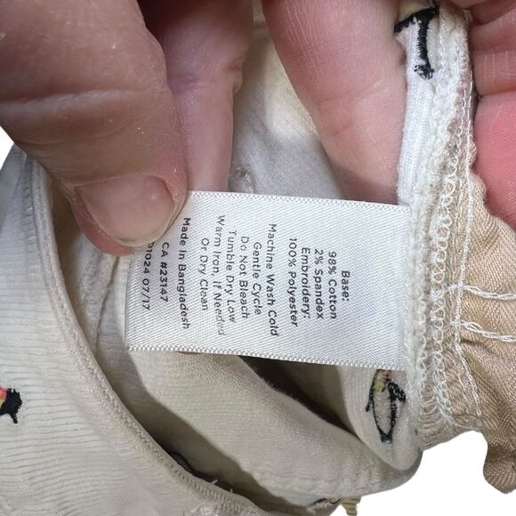 Talbots Penguin Novelty Flawless Five Pocket Slim Ankle Cream Corduroy Pants 8p - Picture 14 of 15
